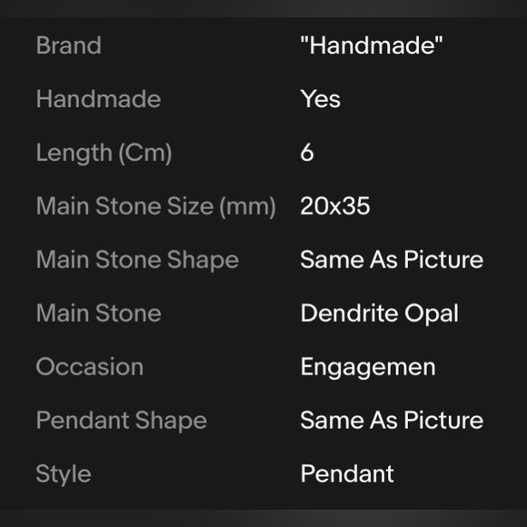 DENDRITE OPAL PENDANT - Picture 2 of 3